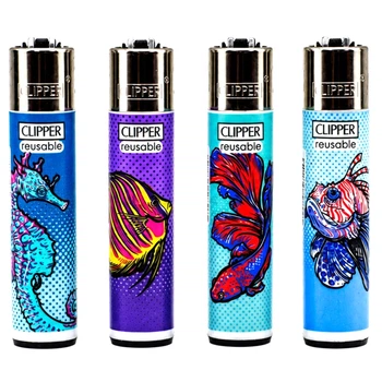 Набір кремнієвих запальничок Clipper Pocket Under The Sea 3, 4 шт, 70 х 14 мм