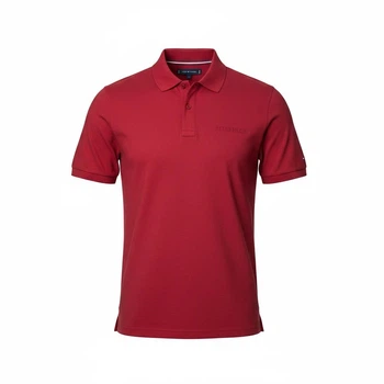 Чоловіча футболка поло Tommy Hilfiger з вишитим логотипом Tonal Embroidery Logo, бордо, розмір M (TH12001.4M)