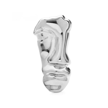 Брошь BROCHE Модерн Арт Лицо из стали серебристая BRBF115503