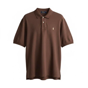 Мужская футболка поло Ralph Lauren Classic Fit Mesh Polo Shirt коричневая, размер XL (RL13002.5XL)