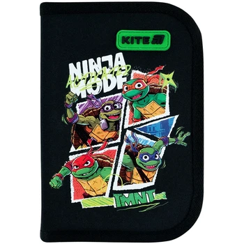 Пенал без наполнения Kite Ninja Turtles NT26-622, 1 отделение, 2 отворота для мальчика