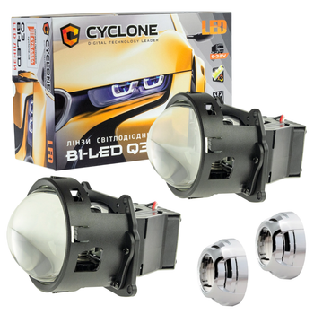 Світлодіодні Bi-LED лід лінзи Cyclone LED BL 3.0 Q3 55/65W 9-32V (2шт)