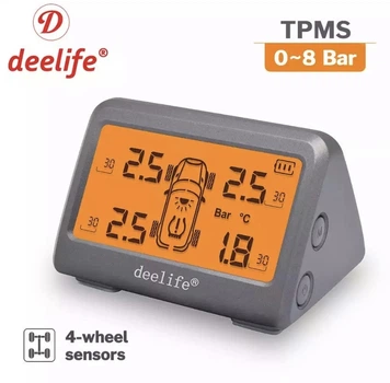 Система контролю тиску в шинах TPMS DEELIFE SOLAR внутрішні датчики MY77T