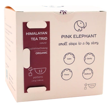 Ассорти чая (Непал): красный, белый, улун Гималайское Трио (3х4 шт) Pink Elephant