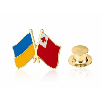 Значок BROCHE брошь бижутерия Флаги Украина-Тонга BRGV115405