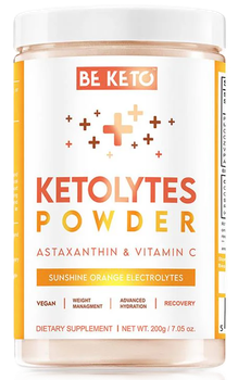Електроліти Be Keto Ketolytes Powder комплекс мінералів порошок 200 г Сонячний апельсин (5060834811208)