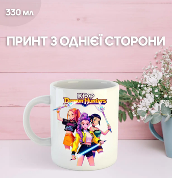 Кружка Кейпоп охотницы на демонов K-Pop Demon Hunters с принтом керамическая чашка 330 мл Uk_1324
