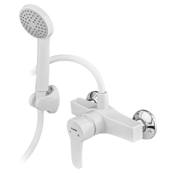 Смеситель для душа PLAMIX MARIO-003 SET WHITE (со шлангом, лейкой и кронштейном) (MX1894)