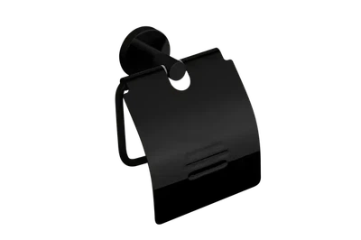 Тримач для туалетного паперу з кришкою VBI URANUS BLACK