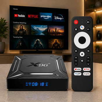 Смарт ТВ приставка Smart TV X96 M200 4/32Gb Android 14 S905X5M 2.4G/5G для телевизора