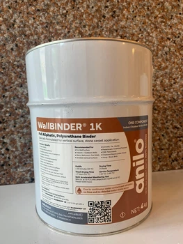 Клей полиуретановый каменный ковер для вертикали УФ стойкий -40С Anilo Wallbinder-1K ведро 4 кг