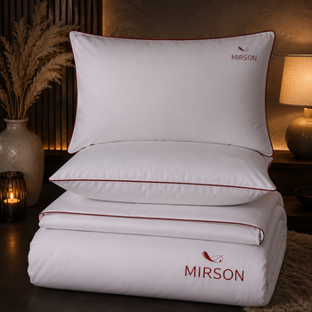 Комплект постельного белья MirSon Сатин Premium Corner Moko White 2х160х220 см (2200001717664)