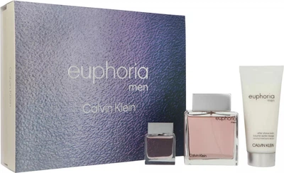 Набір для чоловіків Calvin Klein Euphoria Men Туалетна вода 100 мл + Мініатюра Туалетна вода 15 мл + Бальзам після гоління 100 мл (3616305433510)