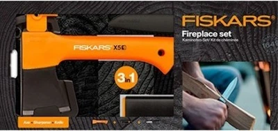 Подарунковий набір Fiskars ( сокира X5 121123 + ніж + точилка ) 1057913