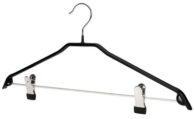 Плечики IDEA HOME метал, з прогумованим покриттям 36×30×1.2 см (Чорний)
