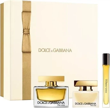 Набір для жінок Dolce and Gabbana The One Парфумована вода 75 мл + Мініатюра Парфумована вода 10 мл + Спрей для волосся 30 мл (8054754403589)