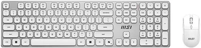 Комплект клавіатура та миша MSI FORGE K210 W COMBO WHITE UA, Wireless