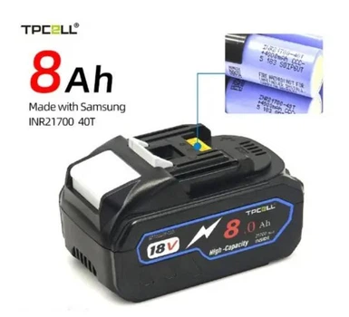 Якісний Акумулятор TPCELL для Makita 18V li-ion 8Ah (Samsung INR21700-40T)