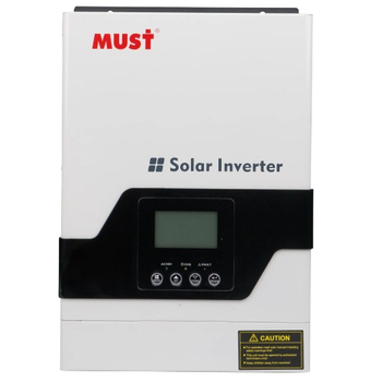 Гибридный инвертор с чистой синусоидой Must PV18-1012VPM 1 фаза 1 кВт 12 В 60A WiFi RS-485 White