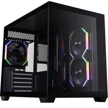 Корпус для ПК 1stPlayer BV6 Midi-Tower без БП MicroATX/Mini-ITX ARGB Black (BV6-BK-2FH7R-1FH7)
