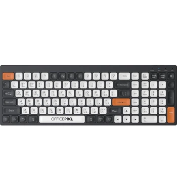 Клавіатура бездротова OfficePro SK985BO Bluetooth Чорний/Білий