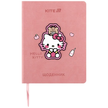 Дневник школьный Kite Hello Kitty HK25-264-1, твердый переплет, PU