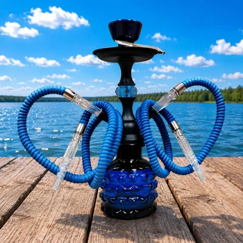 Кальян Hookah Salma Blue висотою 32 см на 2 особи