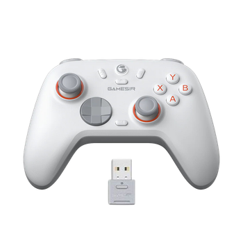 Беспроводной геймпад GameSir T4 Nova Lite 2 белый USB передатчиком 2.4GHz