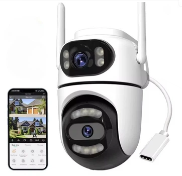 Уличная Wi-Fi PTZ камера видеонаблюдения 360° Q2 Dual Lens AND Q2 с двойным объективом, ночным видением