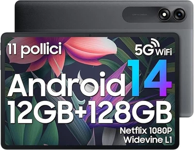 Планшет 10.9" Full HD Blackview Tab 90 WiFi 4+8/128Gb 8 ядер Android 14 8200 mAh Серый (102023697) - Б/У