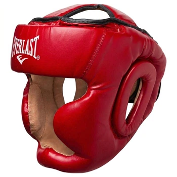 Шлем боксерский закрытый с усиленной защитой макушки Everlast размер M красный EVF475-M1