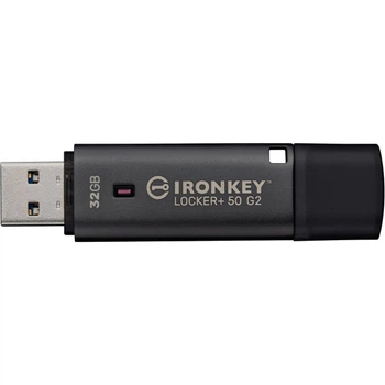 Накопичувач Kingston 32GB USB 3.2 Type-A Gen1 IronKey Locker+ 50 G2