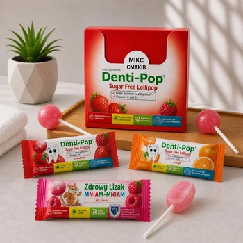 Denti Pop (Zdrowy Lizak) Льодяники без цукру з ксилітом, асорті смаків, 40 шт