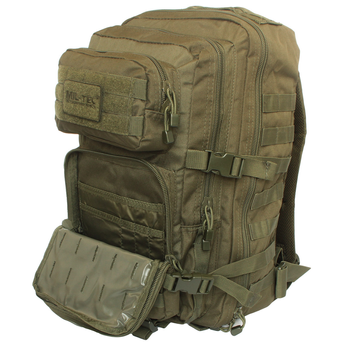 Рюкзак тактический штурмовой Mil-tec 36 л олива с Velcro-панелью (14002201)