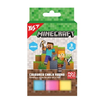 Крейда кольорова YES JUMBO Minecraft 400552 3 кольори