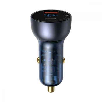 Автомобильное зарядное устройство Baseus Particular 65W (Type-C + USB), серый (CCKX-C0G)
