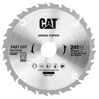 Пильний диск по дереву CAT DA08001 184 x 30 мм (6943475892944)