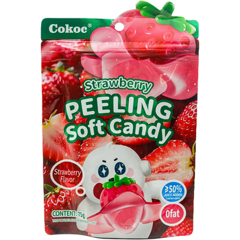 Жевательные конфеты Cokoc Peelable Gummies Strawberry 75 г