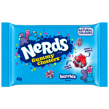 Конфеты Nerds Gummy Clusters Berries жевательные драже 45 г