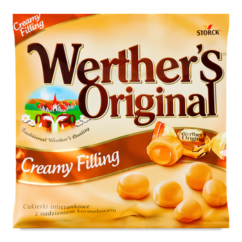 Цукерки Werther’s Original Creamy Filling вершкова карамель з начинкою 80 г