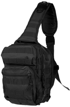 Рюкзак тактичний однолямочный Mil-tec 10 літрів чорний (14059102)