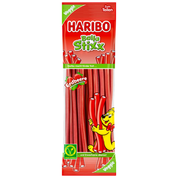 Жувальні цукерки Haribo Balla Stixx Strawberry Veggie зі смаком полуниці 240 г