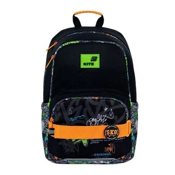 Рюкзак школьный ортопедический Kite Education Street Style, для мальчиков, черный (K26-585M-4)