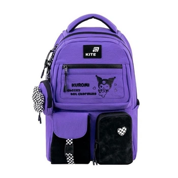 Рюкзак школьный для подростка Kite Education Teens Kuromi, для девочек, фиолетовый (HK26-2587M-1)