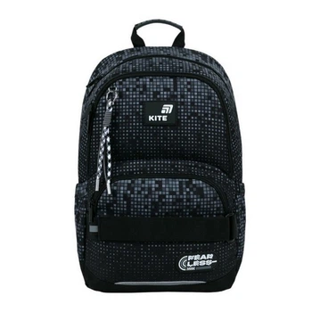 Рюкзак школьный ортопедический Kite Education Fearless, для мальчиков, черный (K26-585M-3)