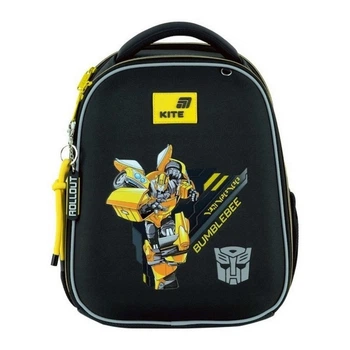 Рюкзак шкільний каркасний ортопедичний для першокласника Kite Education Transformers, для хлопчиків, чорний (TF26-555S)