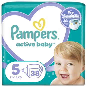 Подгузники Pampers Active Baby Размер 5 (11-16 кг) 38 шт (8006540207796) (346042)