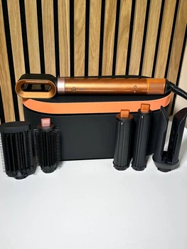 Стайлер для волосся 6в1 Airwrap HS09 Amber Gold з кейсом з кейсом фен мультистайлер для укладання волосся вирівнювач щітка випрямляч плойка брашинг