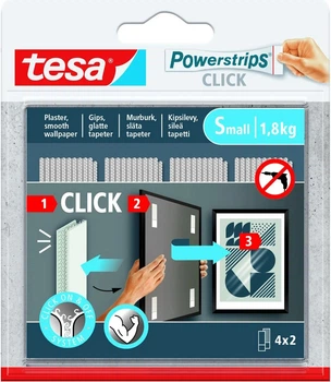 Самоклейні липучки TESA Powerstrips CLICK Small 4 x 2 шт. (77720-00002-00)