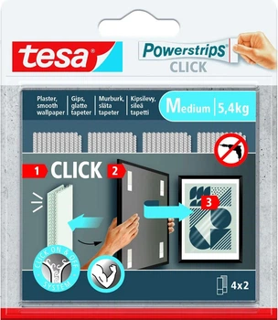 Самоклейні липучки TESA Powerstrips CLICK Medium 4 x 2 шт. (77721-00002-00)
